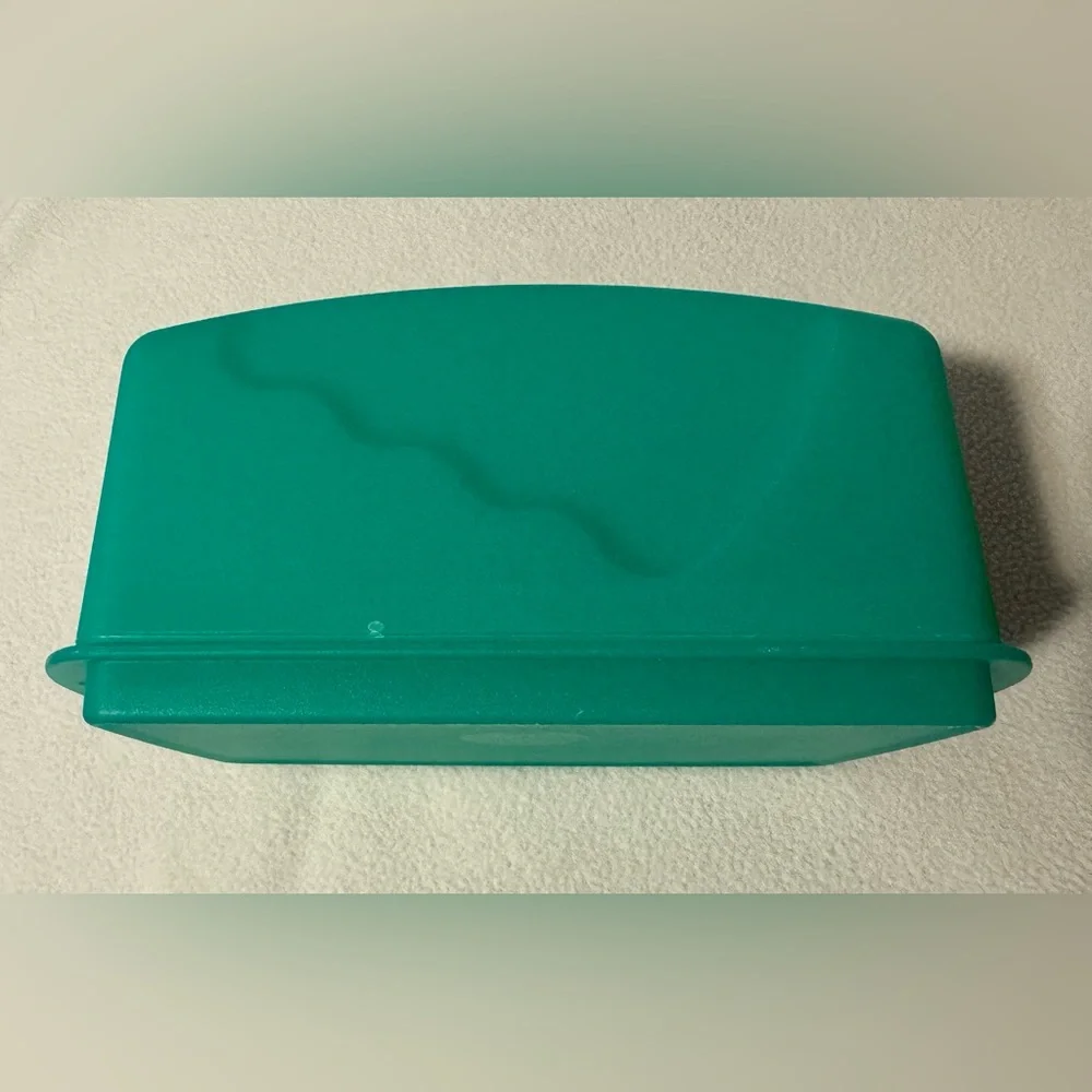 Tupperware Impressions 1 lb. Butter Dish Vintage Teal Green